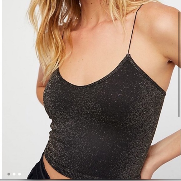 NWOT FP Seamless Skinny Strap Sparkle Brami - Picture 2 of 6